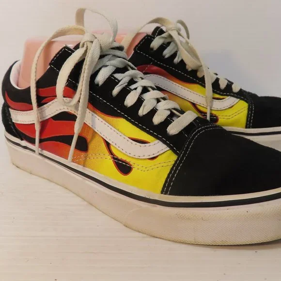 Men s Women s VANS Flame Old Skool suede low rise sneakers M/8 W/9.5 - Picture 13 of 13